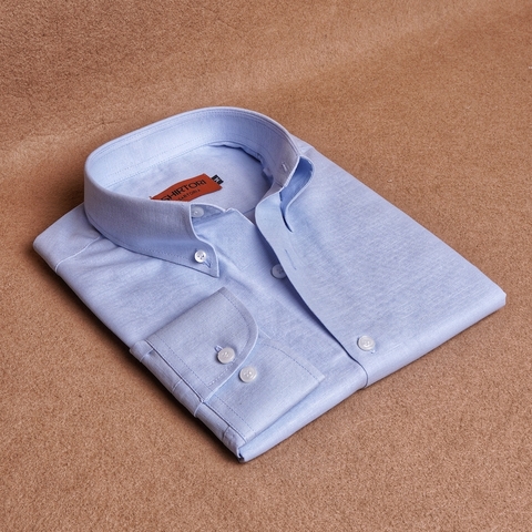 Azure Linen Cotton Button Down Shirt