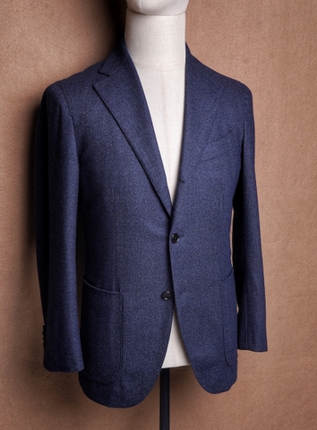 Navy Wool Loro Piana fabric - Edifice