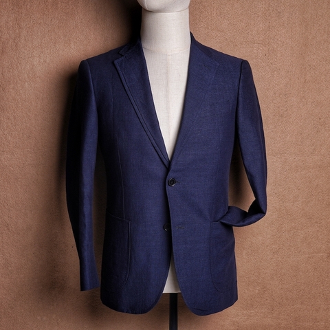 Navy Linen Wool - Green Label Relaxing by United Arrows