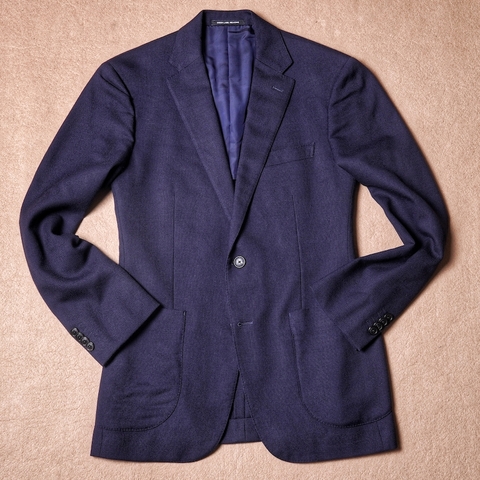 Navy Wool Mesh - Green Label Relaxing by United Arrows