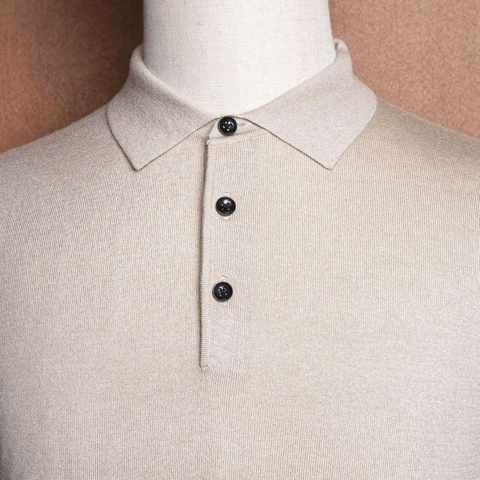 Napoli Sand Beige Knit Polo