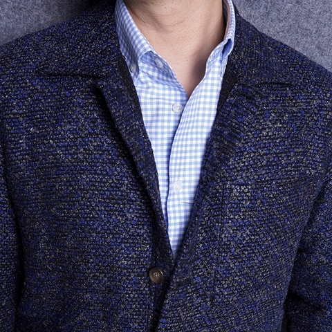 Blue Boucle Blouson