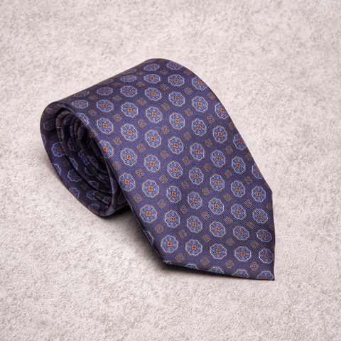 Artisan Medallion Blue Navy Silk Tie