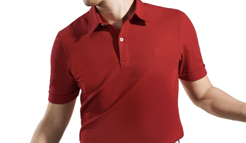 Dynamic Red Cotton Nano Smart Polo