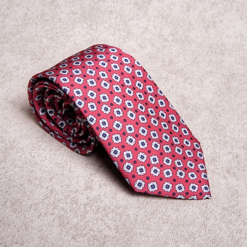 Geometric Beige Pink Tie