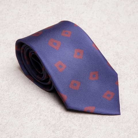 Diamond Red Navy Tie