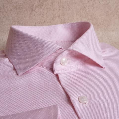 Pink With White Dot Cotton Shirt