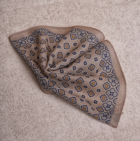 Sand Mosaic Artisan Wool Pocket Square