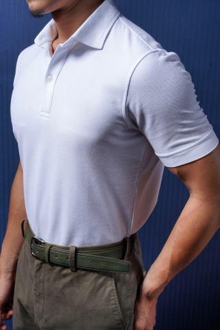 White WS Zicnor Cotton Nano Polo