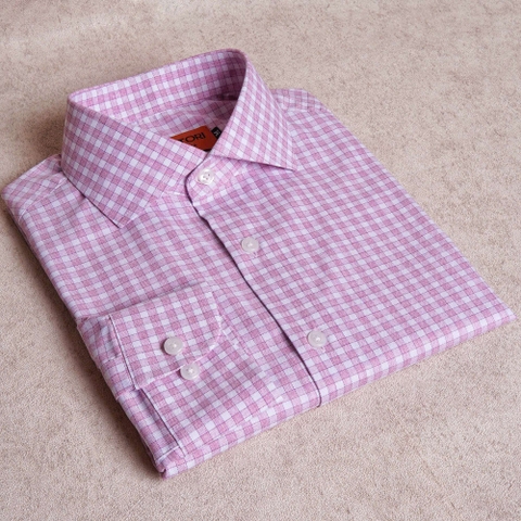 Vintage Pink Check Cotton Shirt