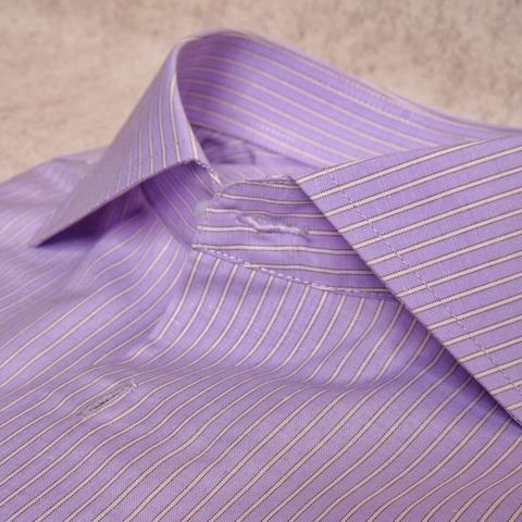 Tulip Purple & Brown Stripe Cotton Shirt