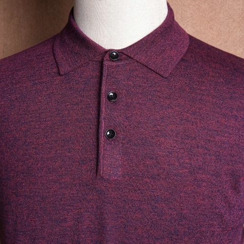 Napoli Dark Plum Knit Polo