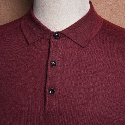 Napoli Red Burgundy Knit Polo