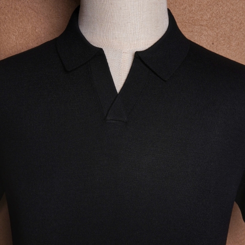 Firenze Black Knit Polo