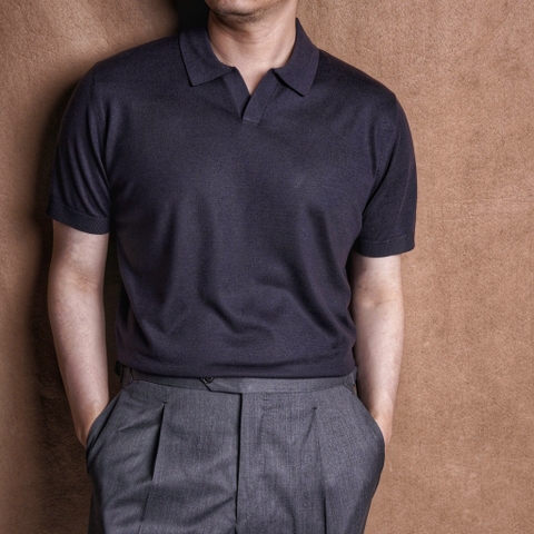 Firenze Grey Knit Polo