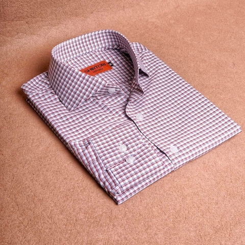 Red Classic Check Cotton Shirt