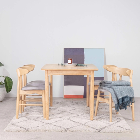 Bộ Bàn Ăn 4 Ghế Gỗ MILAN