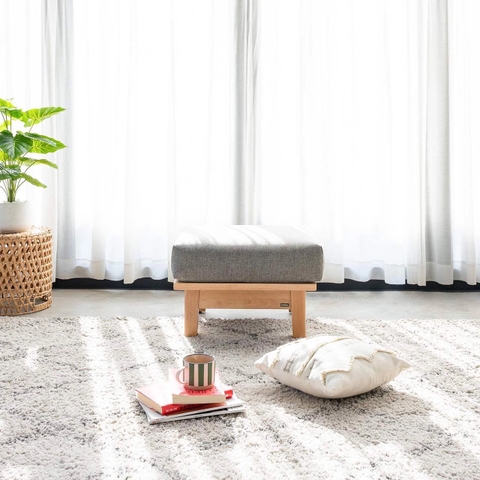 Ghế Đôn Sofa Gỗ Cao Su Tự Nhiên
