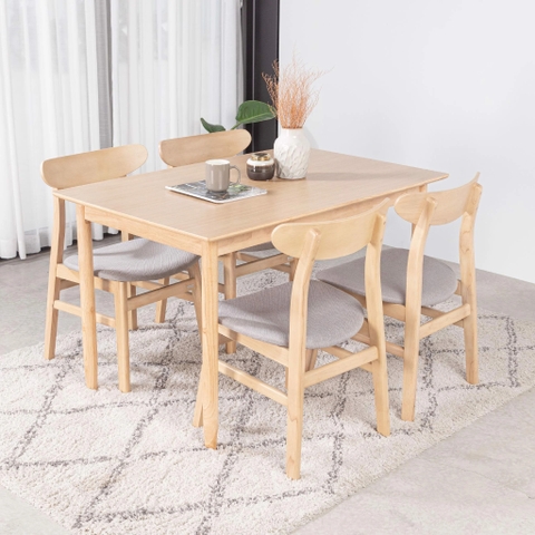 Bộ Bàn Ăn 4 Ghế Gỗ MILAN
