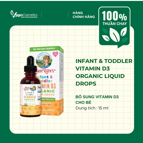 MARY RUTH’S INFANT & TODDLER VITAMIN D3 ORGANIC LIQUID DROPS