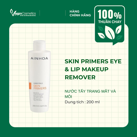 AINHOA SKIN PRIMERS EYE & LIP MAKEUP REMOVER
