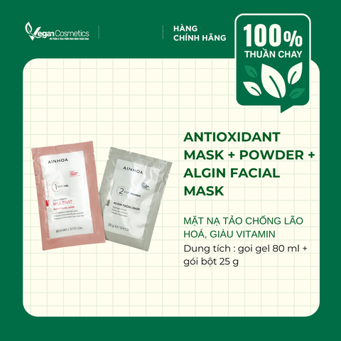 AINHOA MULTIVIT ALGINATE ANTIOXIDANT MASK + POWDER + ALGIN FACIAL MASK