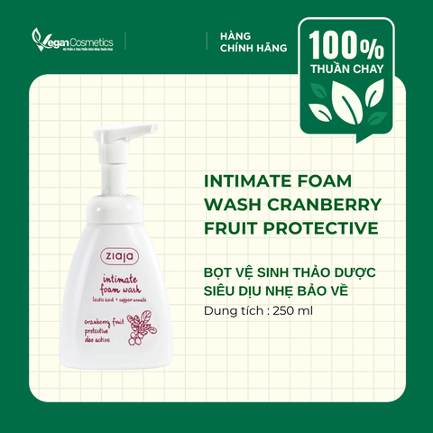 ZIAJA INTIMATE FOAM WASH CRANBERRY FRUIT PROTECTIVE