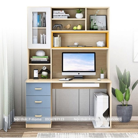 Bàn học liền kệ sách thiết kế hiện đại PHH-14