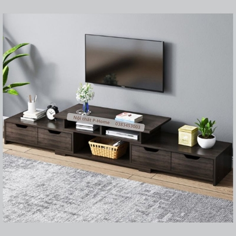 Kệ tivi gỗ có ngăn tủ kéo 2m PHKTV-12