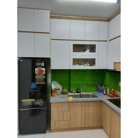 Tủ Bếp Gỗ Công Nghiệp hiện đại PH3869