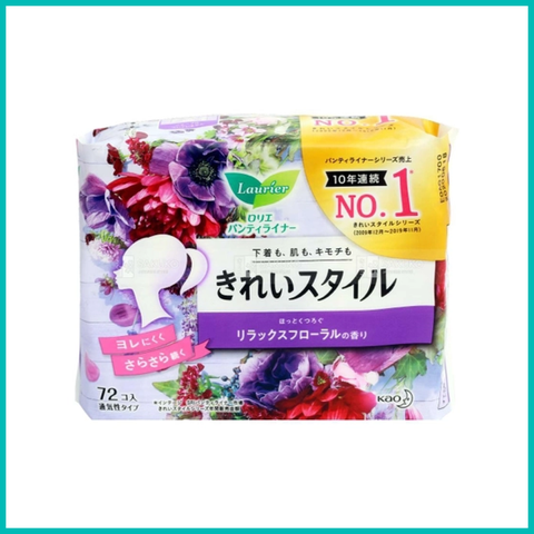 KAO- Băng vệ sinh hàng ngày Laurier màu tím hương hoa Nhật Bản (72 miếng)