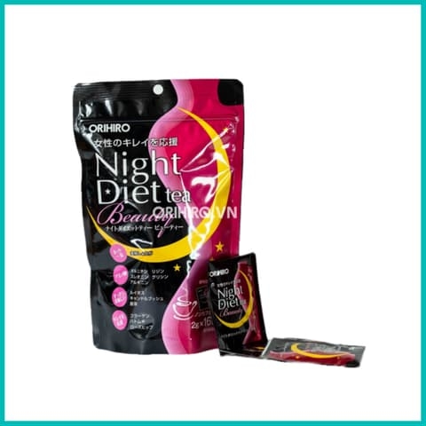 Trà giảm cân Collagen Night Diet Tea Orihiro Gói 16 Túi Lọc