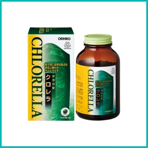 ORIHIRO - Tảo Lục Clean Chlorella Orihiro Hỗ Trợ Bảo Vệ Tim Mạch 1400 Viên