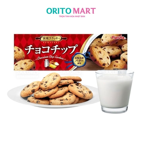 Bánh quy bơ Furuta Chocolate Chip Hộp 12 chiếc Nhật Bản ( Bánh Tết 2024)