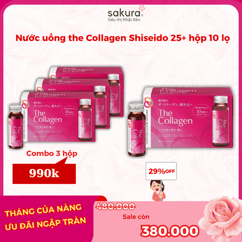 (New 2024) Shiseido - Nước Uống The Collagen (10 chai x 50ml)