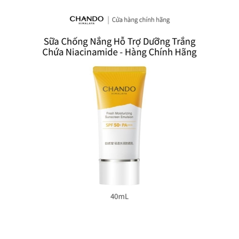 Chando Himalaya - Sữa Chống Nắng Chứa Niacinamide Hỗ Trợ Dưỡng Trắng 40ml