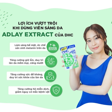 DHC - Combo Bổ Sung Collagen, Trắng Da Nhật Bản 30 Ngày (Vitamin C, Collagen, Coix)