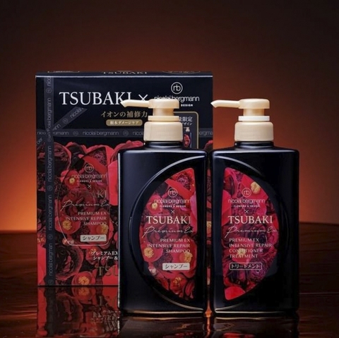 Bộ Dầu Gội Xả Tsubaki Premium - Phiên Bản Giới Hạn Phục Hồi Chuyên Sâu (Màu Đỏ)