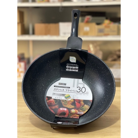 Chảo đá hoa cương đáy từ sâu lòng cao cấp LEZZET 30 cm - Hàng Nhật nội địa