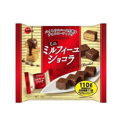 Bánh xốp Mille-feuille phủ sô cô la 94gr - Hàng Nhật nội địa