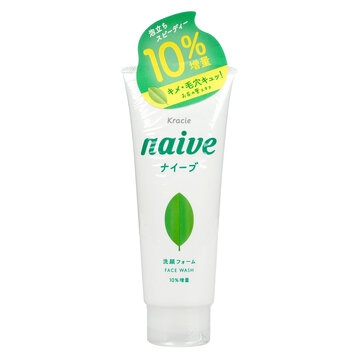 KRAICE_Sữa Rửa Mặt Naive Kracie Chiết Xuất Trà Xanh Cho Da Dầu Mụn 143g