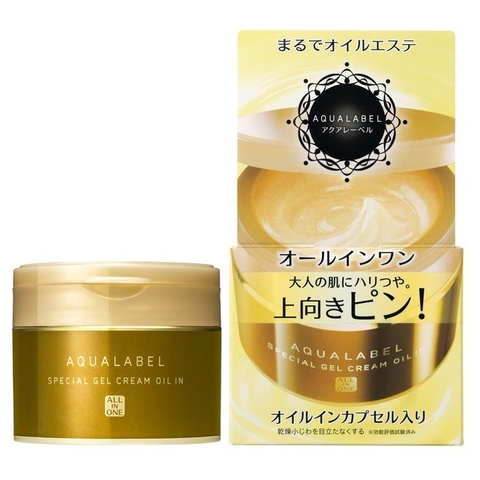 SHISEIDO_KEM DƯỠNG AQUA LABEL SPECIAL GEL CREAM OIL IN 90G (VÀNG)