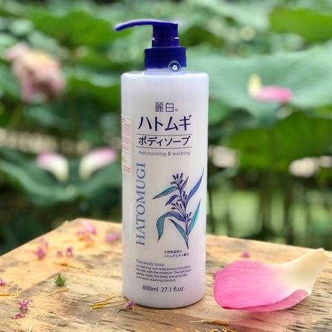 HATOMUGI - Sữa Tắm Hatomugi Dưỡng Ẩm & Làm Sáng Da 800ml