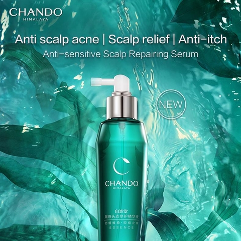Chando Himalaya - Serum Phục Hồi Da Đầu Chống Da Nhạy Cảm, Chống Mụn Trứng Cá, Chống Ngứa 12Ohm
