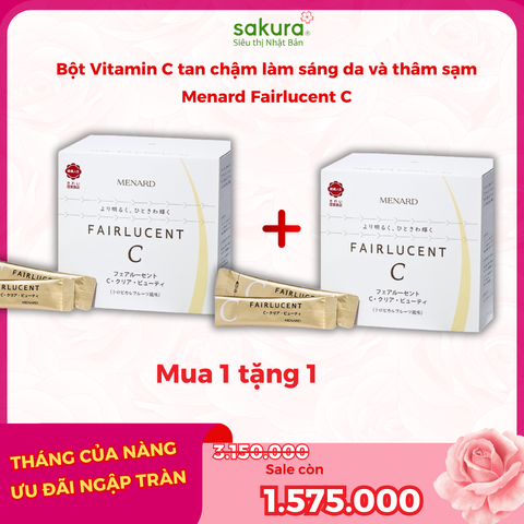 Combo 2 Hộp Vitamin C Tan Chậm Menard Fairlucent Dưỡng Trắng, Làm Mờ Nám, Chống Nắng Nội Sinh