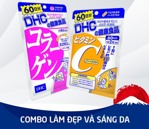 DHC - Combo Viên Uống DHC Làm Sáng Và Đẹp Da (Collagen & Vitamin C)