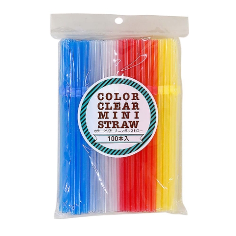 Set 100 ống hút nhựa 15cm - Hàng Nhật nội địa