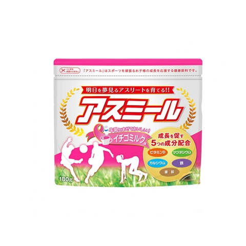 Sữa Phát Triển Chiều Cao ASUMIRU gói 180g Dành Cho Bé Từ 3-16 Tuổi ( vị dâu) - Hàng Nhật nội địa
