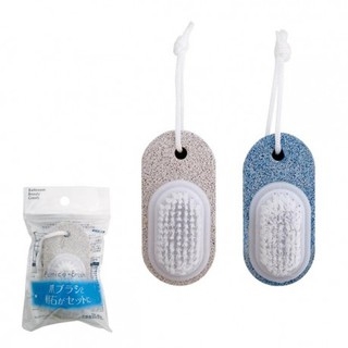 Bath Goods - Đá Bọt Chà Gót Chân Kèm Bàn Chải Cọ Móng