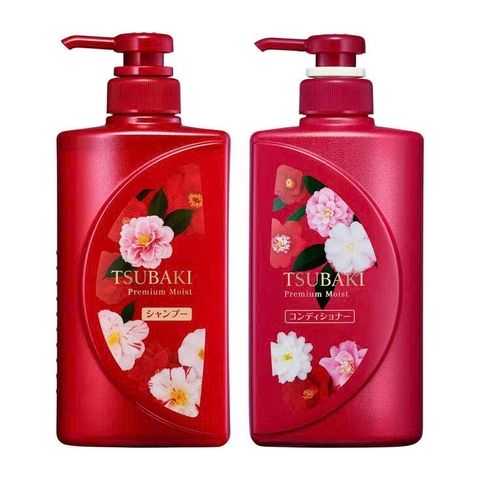 Tsubaki - Bộ Gội Xả Phục Hồi Tóc Tsubaki Premium Moist 490ml x2 Phiên Bản Giới Hạn